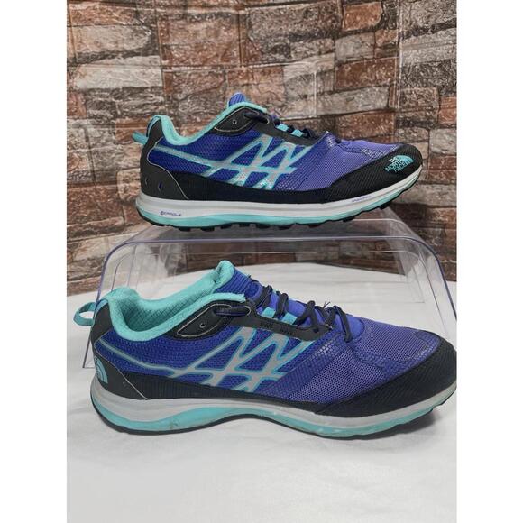 The North Face Cradle Hiking Athletic Shoes Women’s 10 Gray Blue Snake Plate - Picture 2 of 13